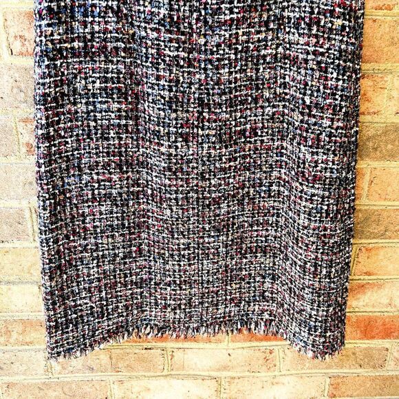 NWT Talbots Black Multi Fringed Festive Tweed Sleeveless Sheath Dress - Picture 15 of 16